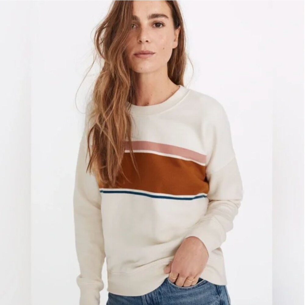 Madewell Chunky Stripe Sweatshirt- xs